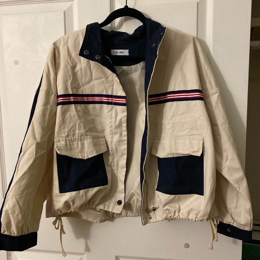 Denim zip up jacket indie